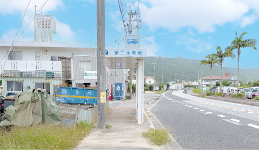 第二手登根バス停（北向け）
